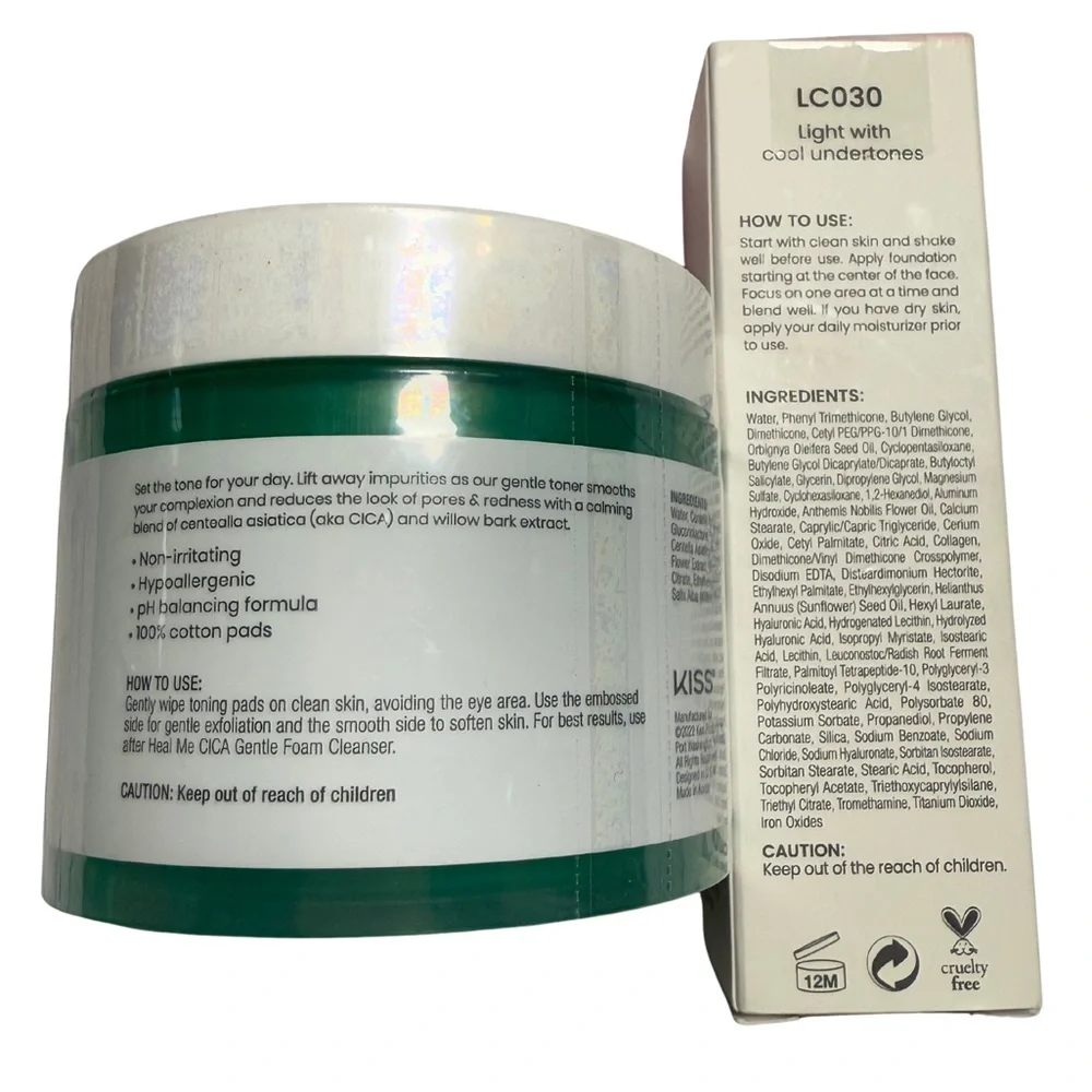 JOAH Crystal Glow Foundation and Toner Pads